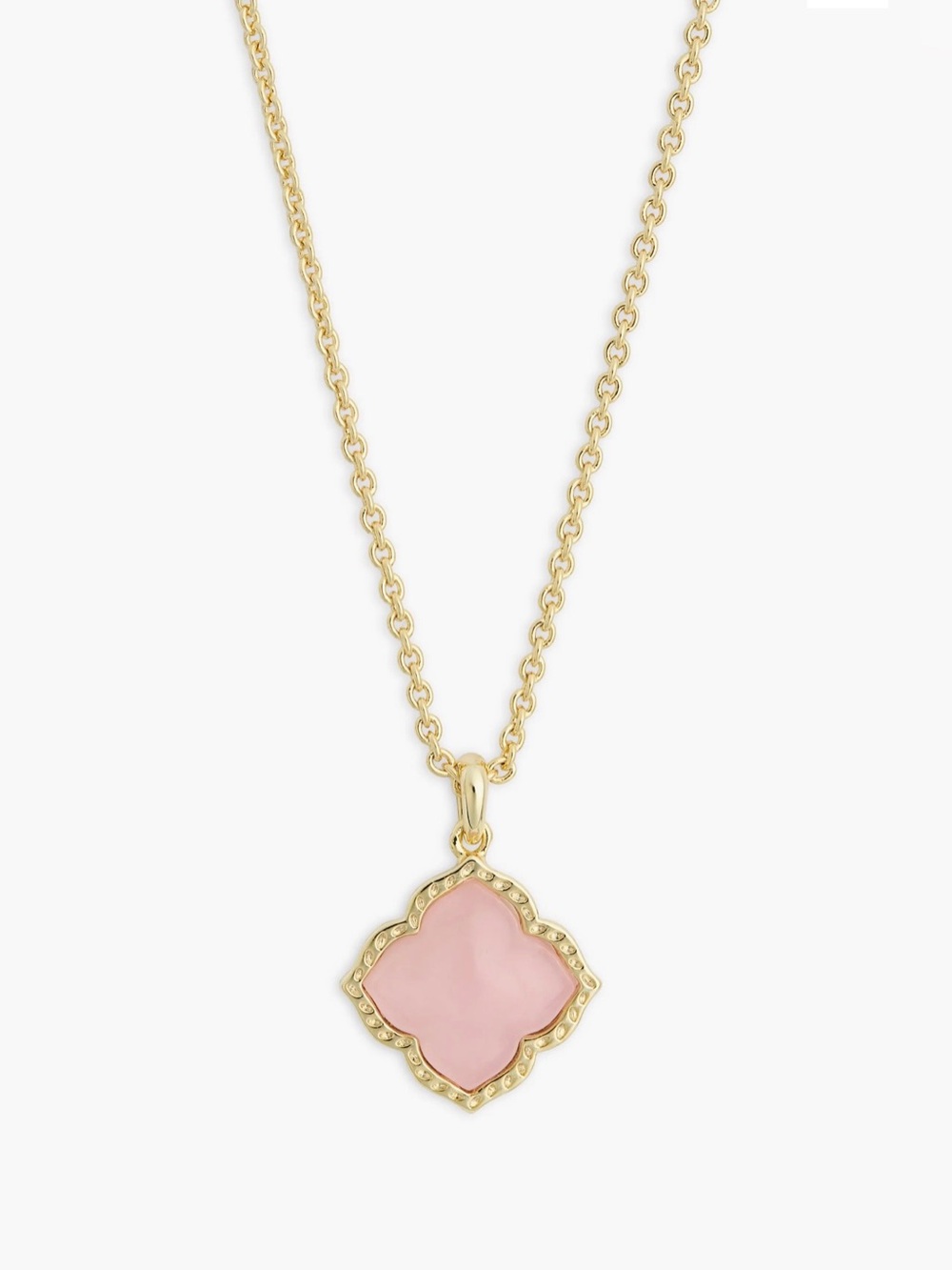 Brand New Kendra Scott Mallory Pendant Necklace in Gold Rose Quartz